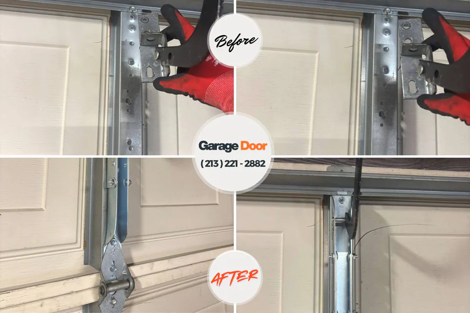Before and after: garage door spring repair Aurora, TX